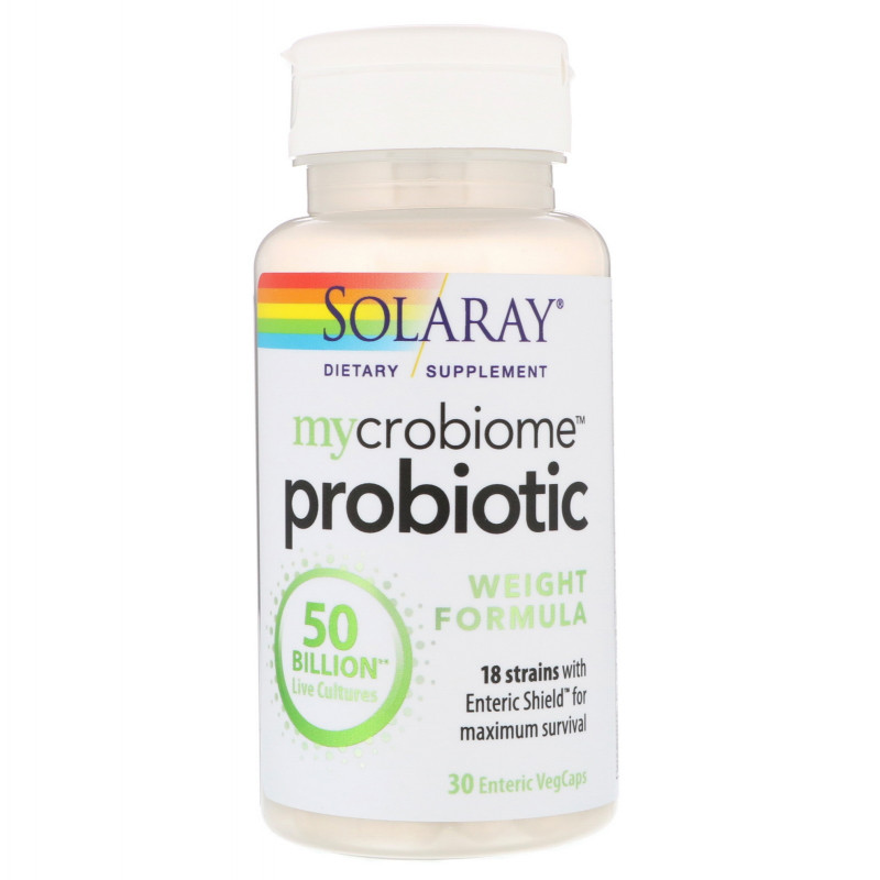 Solaray, Mycrobiome Probiotic Weight Formula, 50 Billion, 30 VegCaps