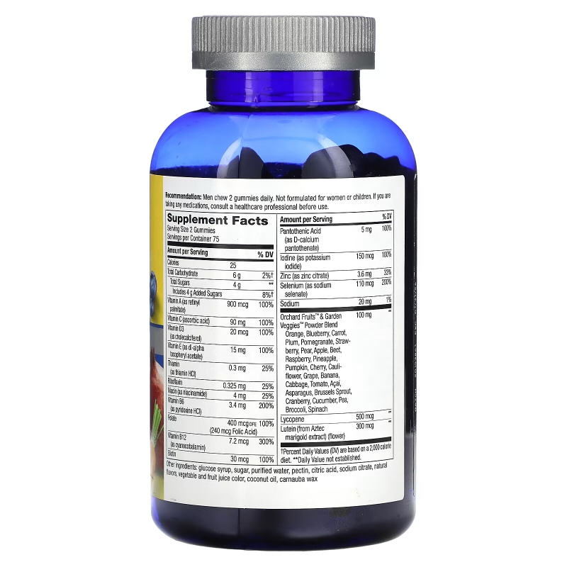 Nature's Way, Alive! Men's 50+ Gummy Multivitamin, Fruit Flavors, 150 Gummies