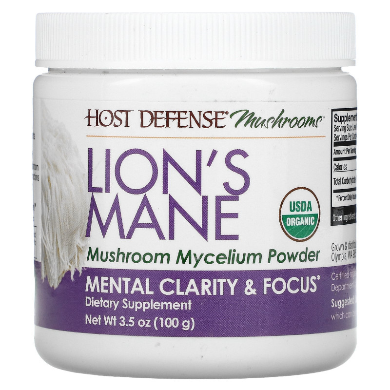 Fungi Perfecti, Lion's Mane, Mushroom Mycelium Powder, Mental Clarity & Focus, 3.5 oz (100 g)