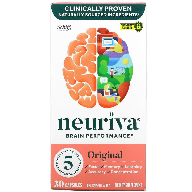 Schiff, Neuriva Brain Performance, Original, 30 Capsules