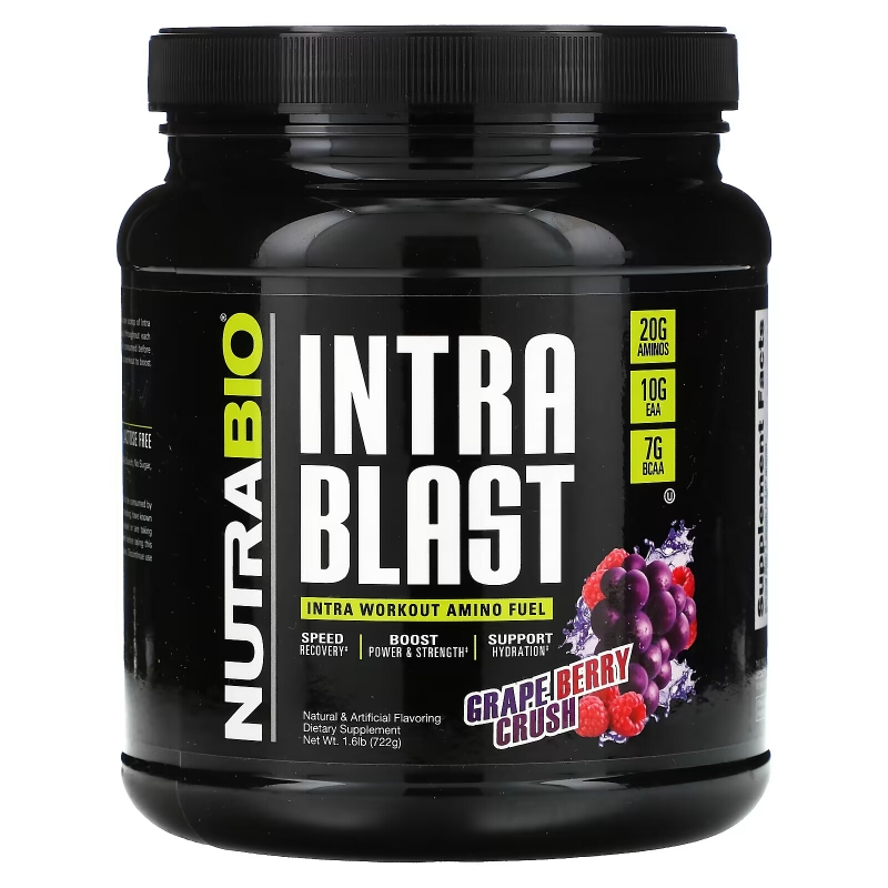 Nutrabio Labs, Intra Blast, Intra Workout Amino Fuel, Grape Berry Crush, 1.6 lb (722 g)