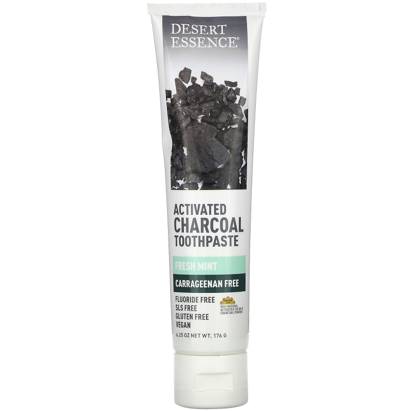 Desert Essence, Activated Charcoal Toothpaste, Fresh Mint, 6.25 oz (176 g)