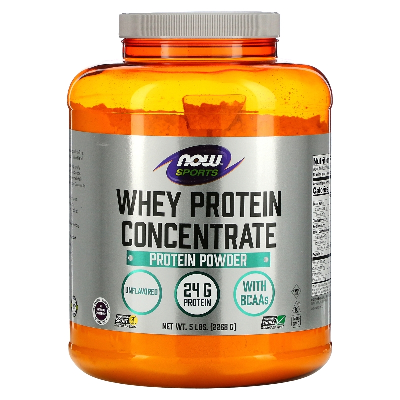 Now Foods, Whey Protein Concentrate, Natural Unflavored, 5 lbs (2268 g)