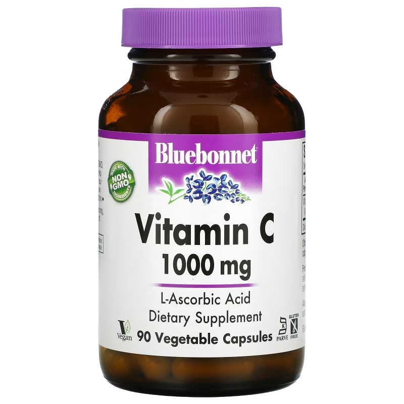 Bluebonnet Nutrition, Vitamin C, 1,000 mg, 90 Vegetable Capsules