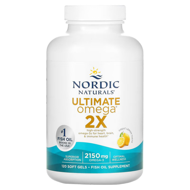 Nordic Naturals, Ultimate Omega 2X, 2150 мг, 120 капсул