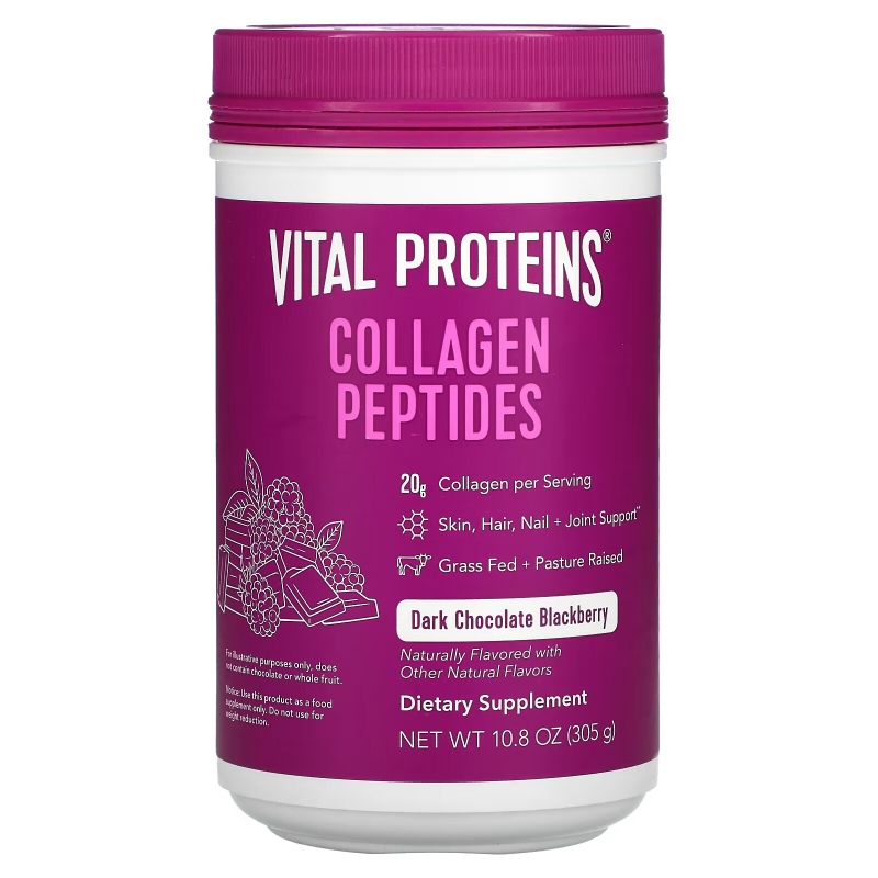 Vital Proteins, Collagen Peptides, Dark Chocolate Blackberry, 10.8 oz (305 g)