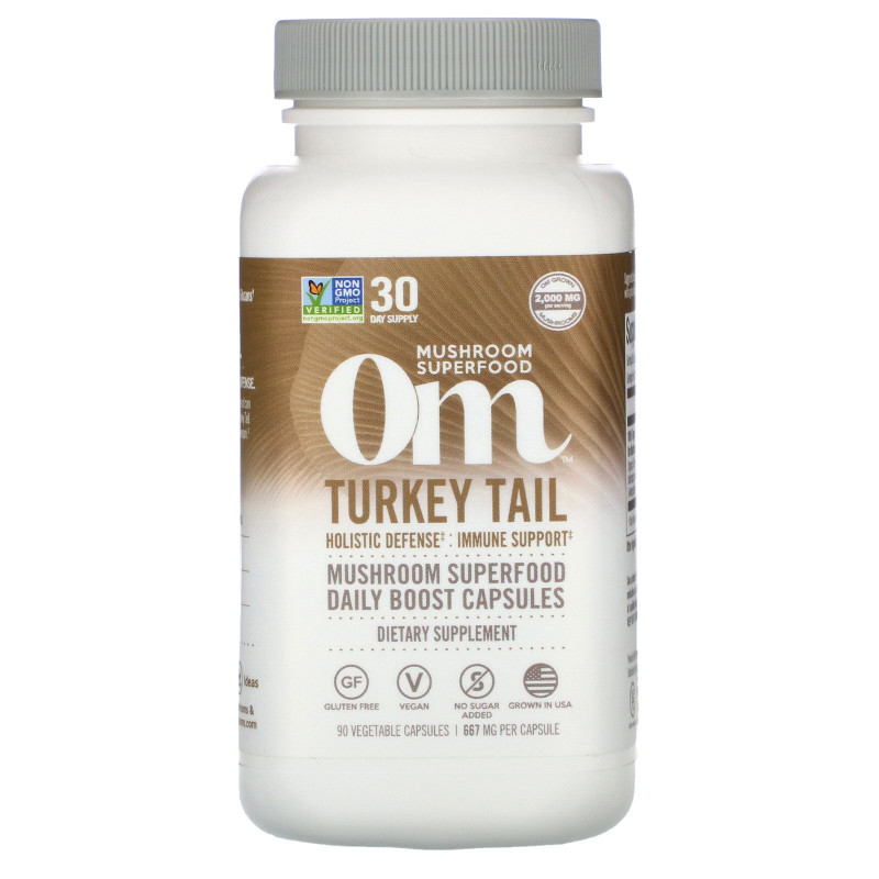 Organic Mushroom Nutrition, Траметес разноцветный, 667 мг, 90 вегетарианских капсул