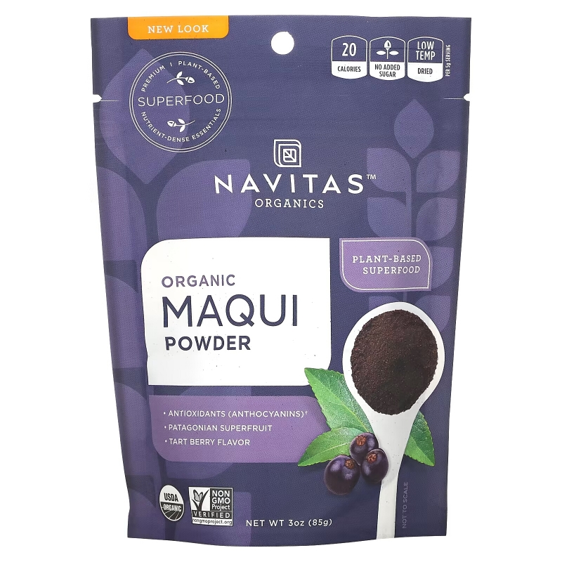 Navitas Naturals, Maqui Powder, Patagonian Superfruit, Organic, 3 oz (85 g)