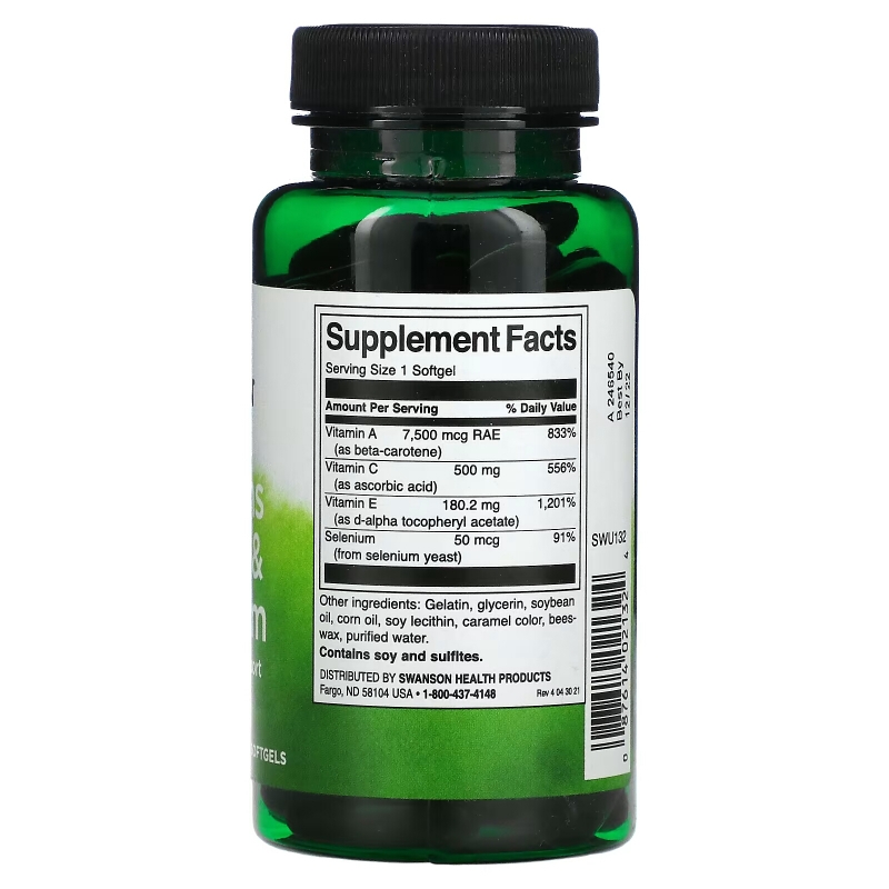 Swanson, Vitamin A, C, E & Selenium, 60 Softgels