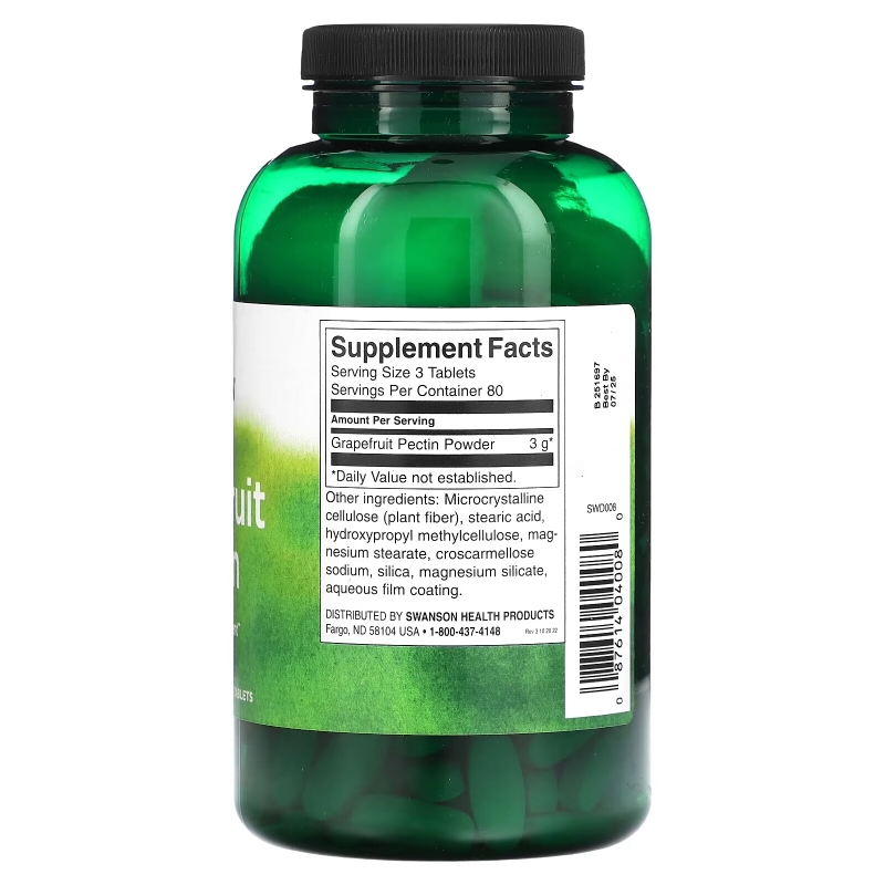 Swanson, грейпфрутовый пектин, 1000 мг, 240 таблеток